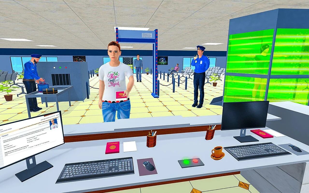 Секьюрити игра. Airport Security game. Игра job Simulator. Симулятор охраны аэропорта на VR. Airport security игра