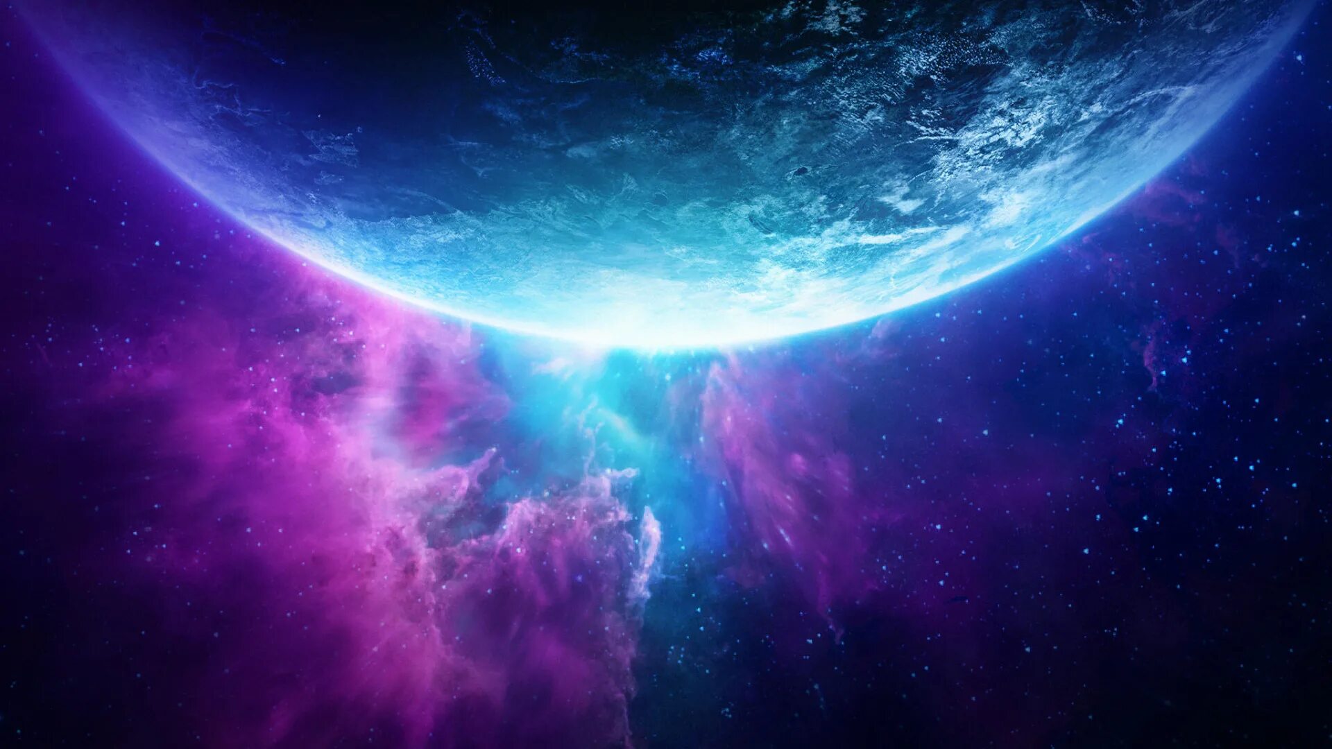 Красивый космос. Космос арт. Космос фон. Фиолетовый космос. 1024 x 576 для ютуба