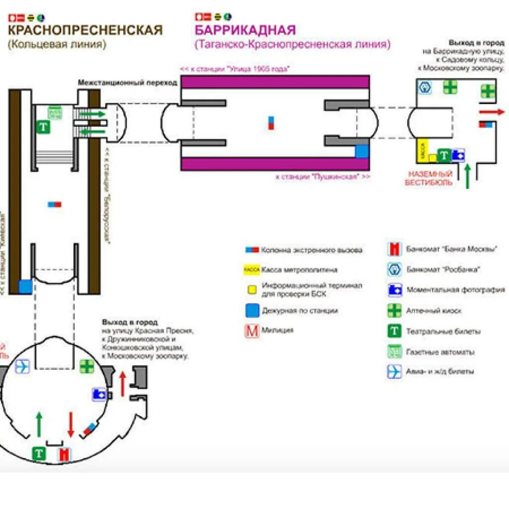 Как перейти на кольцевую. Схема станции Краснопресненская. Схема станции метро Баррикадная. Схема станции Таганская. Схема станции Таганская Кольцевая.