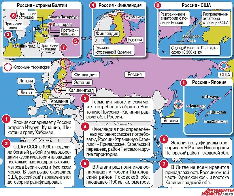 Территориальные претензии к РФ. Спорные границы России с другими государствами. Территориальные претензии к России. Карта территориальных претензий к РФ.