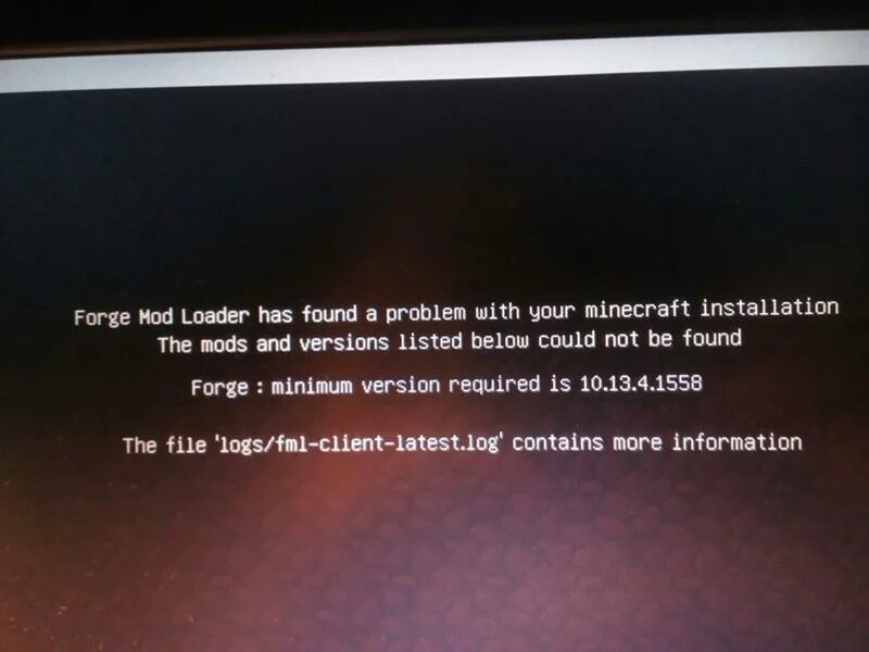 Has found another. Ошибка Forge Mod Loader has found a problem with your Minecraft. Ошибка Forge MODLOADER has found a problem with your Minecraft installation. Forge Mod Loader has found a problem with your Minecraft installation the Mods and Version. Ошибка FML Forge Minecraft.
