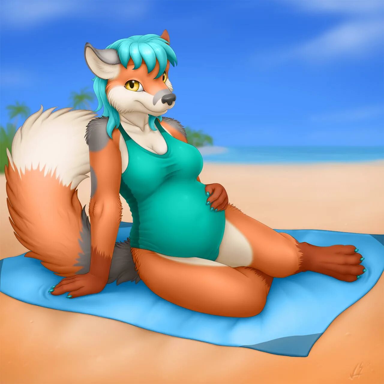 Pregnant furry 18
