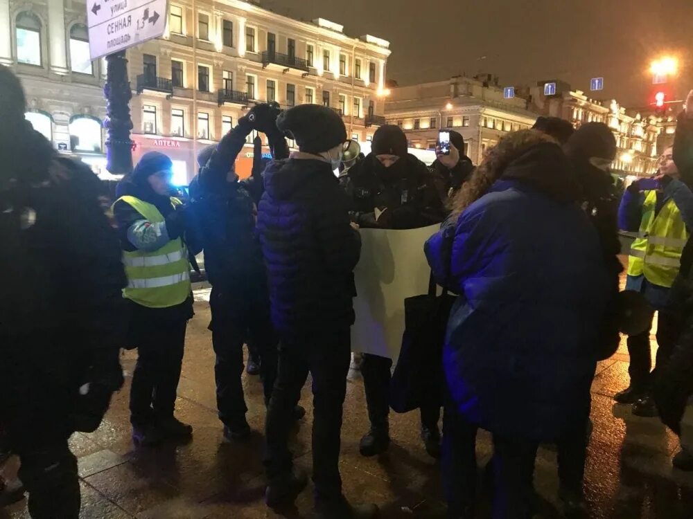 Штабы Алексея Навального в Санкт-Петербурге. Питер 2 февраля. Митинг проспект