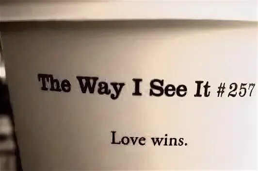 The way i see