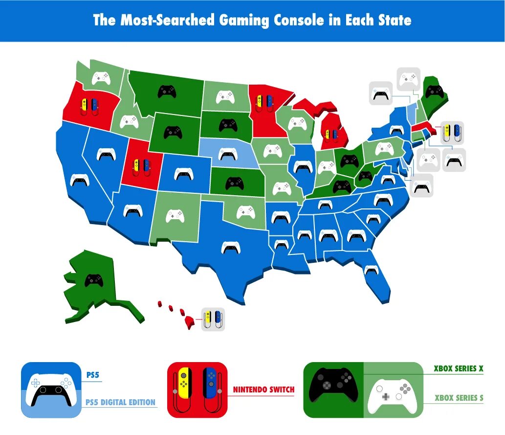 Most searched game. The most-searched gaming console in each state. most searched. the search game.