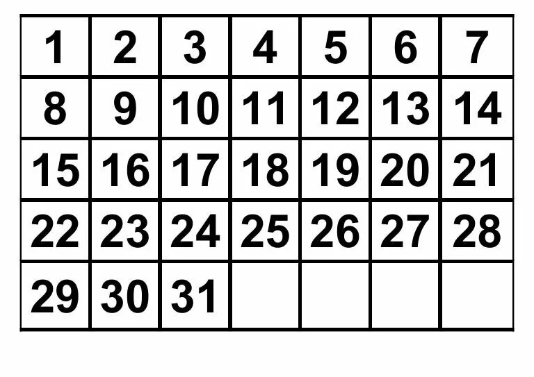 Numbers 1 25