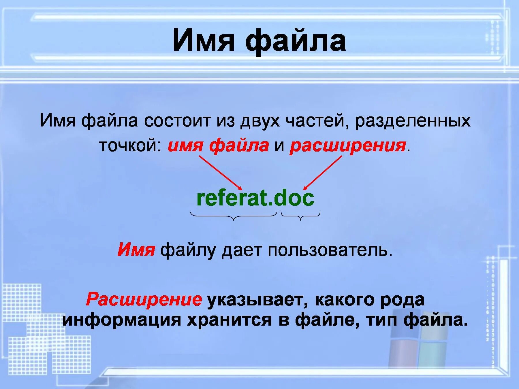 Название файла содержит и. Имя файла. имена на ф. имя файла состоит из. имя файла состоит из двух частей.