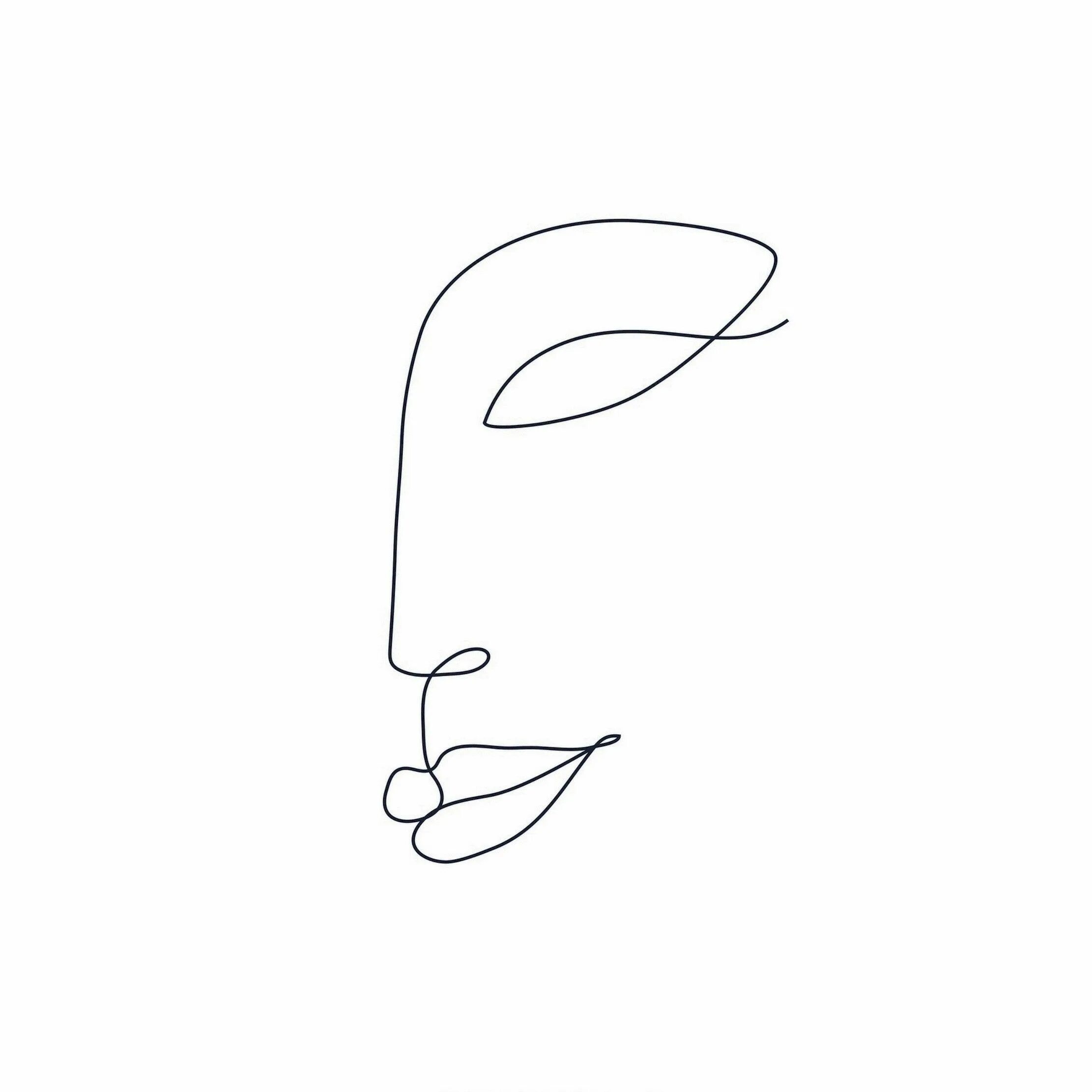 Лицо line. Портрет одной линией. лицо линиями. контур лица одной линией. постер &quot;лицо&quot;.