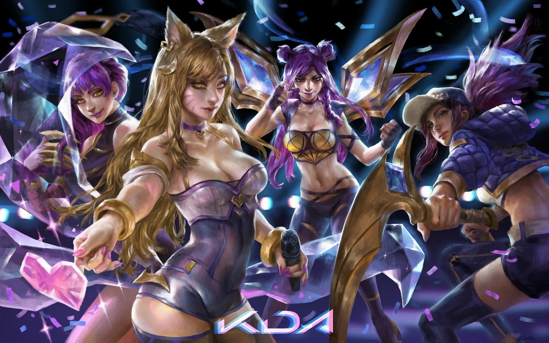 Мобайл легенд r34. Лига легенд kda. кда лол. kda акали и ари. kda ари akali.