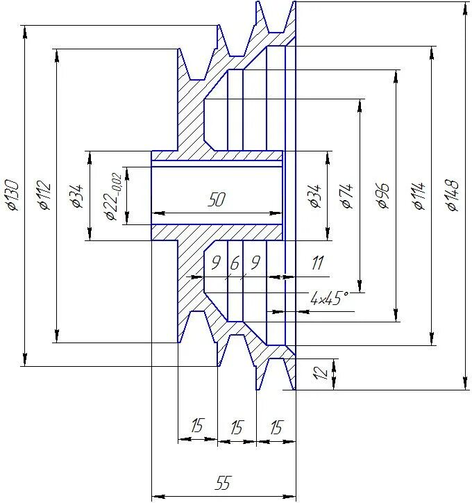 Шкив 2м112. Приводной шкив для гриндера 22мм чертеж. Чертежи шкивов на сверлильный станок нс12. Шкив на сверлильный станок чертеж.