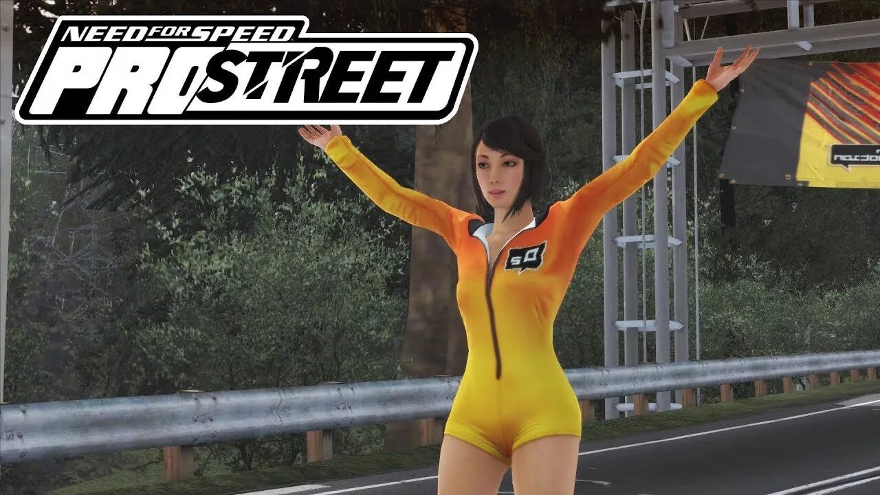 Pro speed up. NFS Pro Street девушки на старте. Девушки из need for Speed Pro Street. Need for Speed PROSTREET девушки.