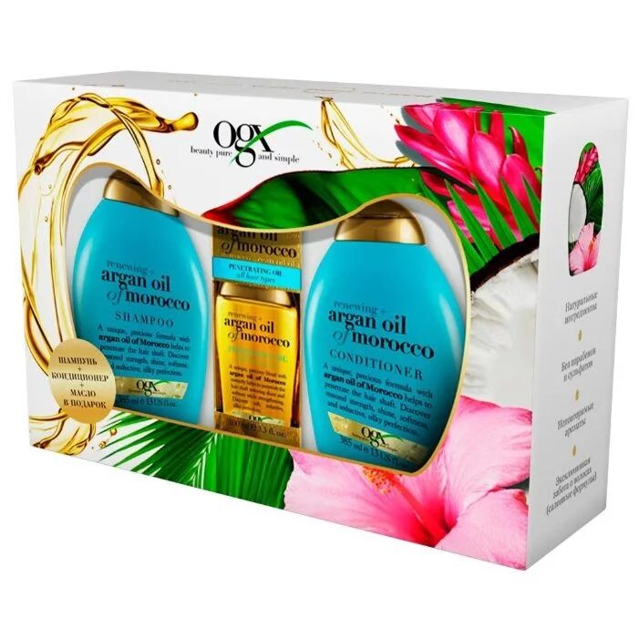 Набор OGX Argan Oil of Morocco. Кондиционер OGX 385 мл востан с арган маслом. Подарочный набор OGX шампунь кондиционер. OGX кондиционер с аргановым маслом Марокко 385мл. Набор шампунь и кондиционер для волос