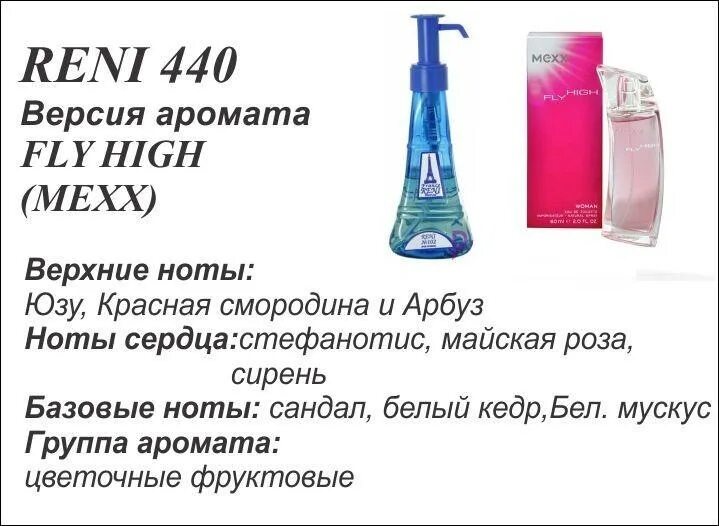 Рени область. Рени духи Mexx женские. Аромат Mexx Рени 442. 440 Рени духи. Reni 440 аромат направления Fly High Mexx.