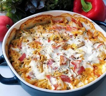 Запеканка с рыбой и овощами