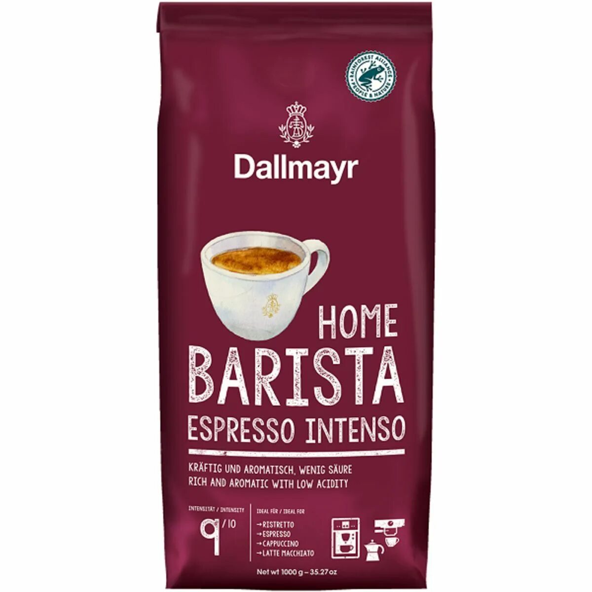 Кофе espresso intenso. Dallmayr home barista. dallmayr кофе home barista crema intenso. кофе dallmayr espresso intenso. barista crema в зернах 1000г.