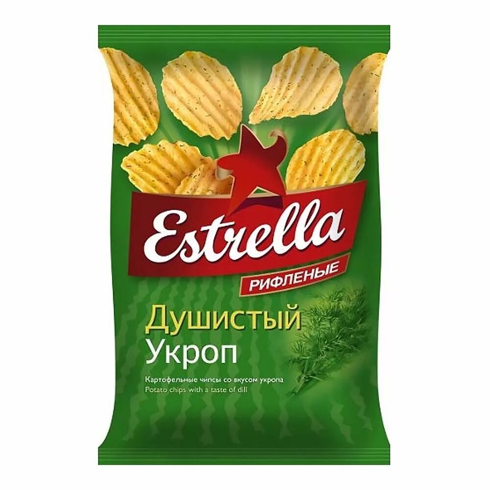 Где чипсы эстрелла. Estrella чипсы рифленые. чипсы эстрелла душистый укроп. чипсы эстрелла с укропом. чипсы estrella картофельные душистый укроп рифленые.