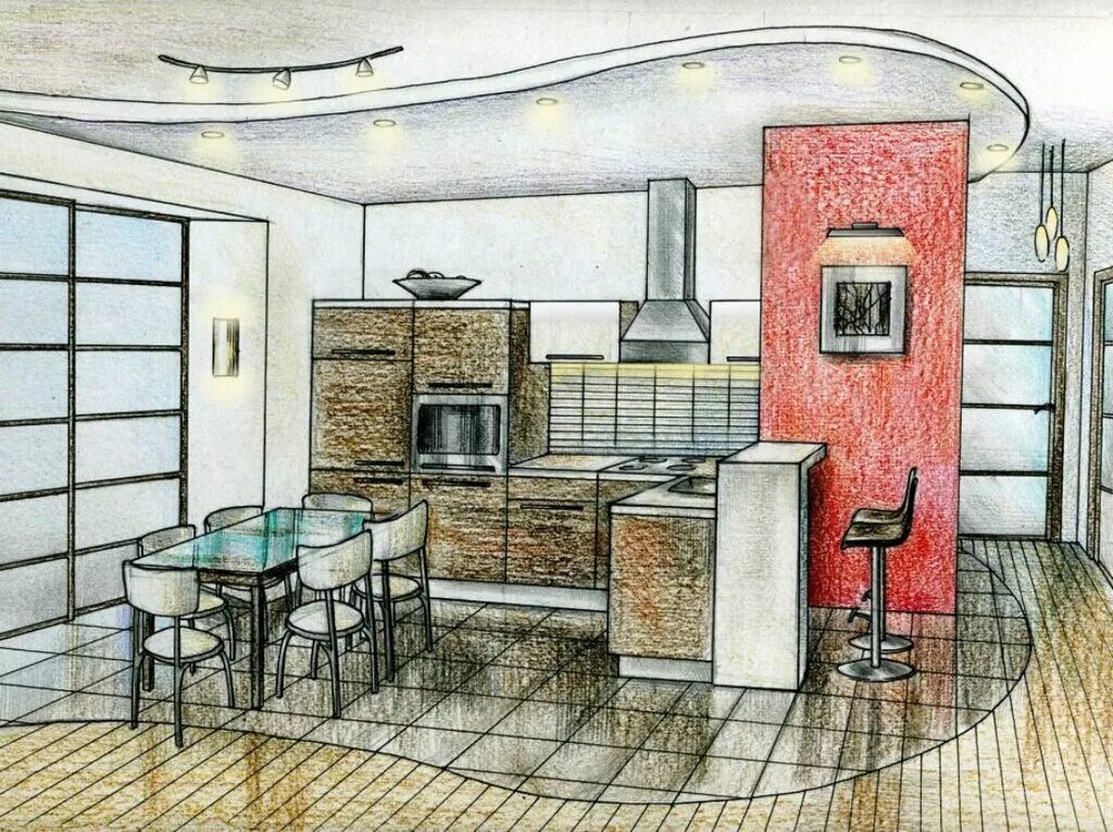 набросок интерьера комнаты. выполнить дизайн интерьера. выполнить дизайн интерьера. выполнить дизайн интерьера. тихомиров сергей скетчи гостиные.