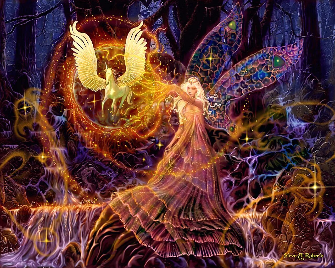 На моей земле много волшебства. Магическая сила фей Дорин Верче. Стив Робертс картины. Сказочное фэнтези. Картины фэнтези.