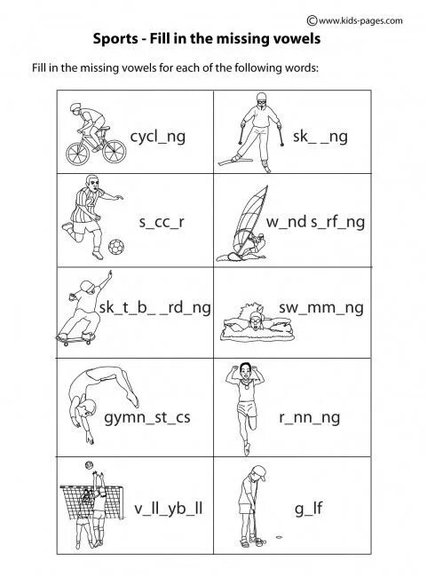 Спорт английский задания. Спорт Worksheet for Kids. Задания для детей про спорт на англ. Спорт на английском для детей задания. Английский sporting 2