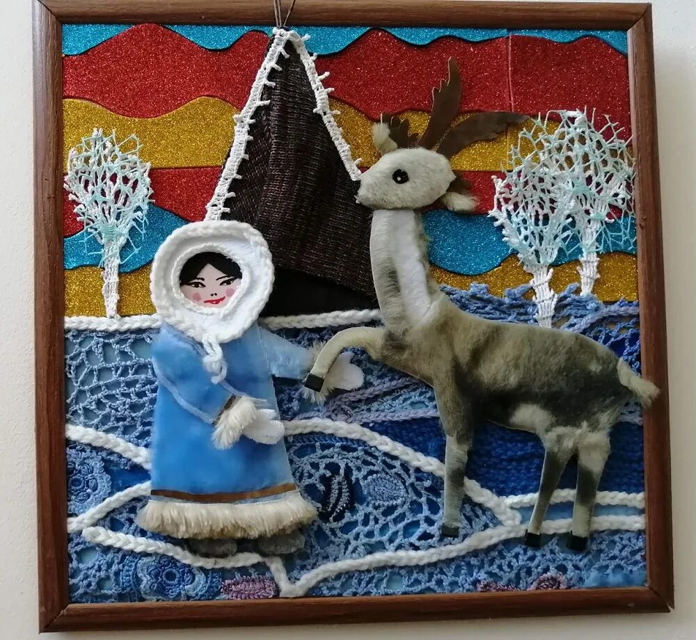 Аппликация народы севера. Поделка на тему народы севера. Аппликация народы севера. Аппликация на тему народы севера в подготовительной группе. Аппликация народы севера.