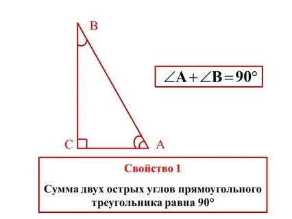 Один острый угол прямоугольного