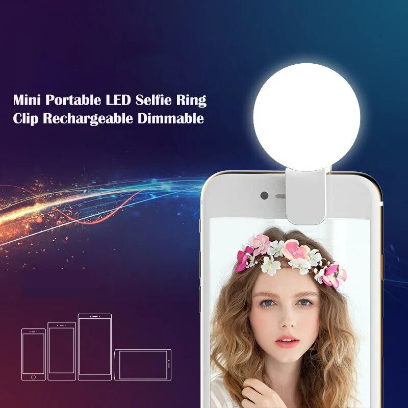 Сделай яркость мини. Селфи лампа для телефона. Чехол с лампой для селфи для Xiaomi. Лампочка на смартфоне. Лампа для селфи selfie Ring Light RK-12.