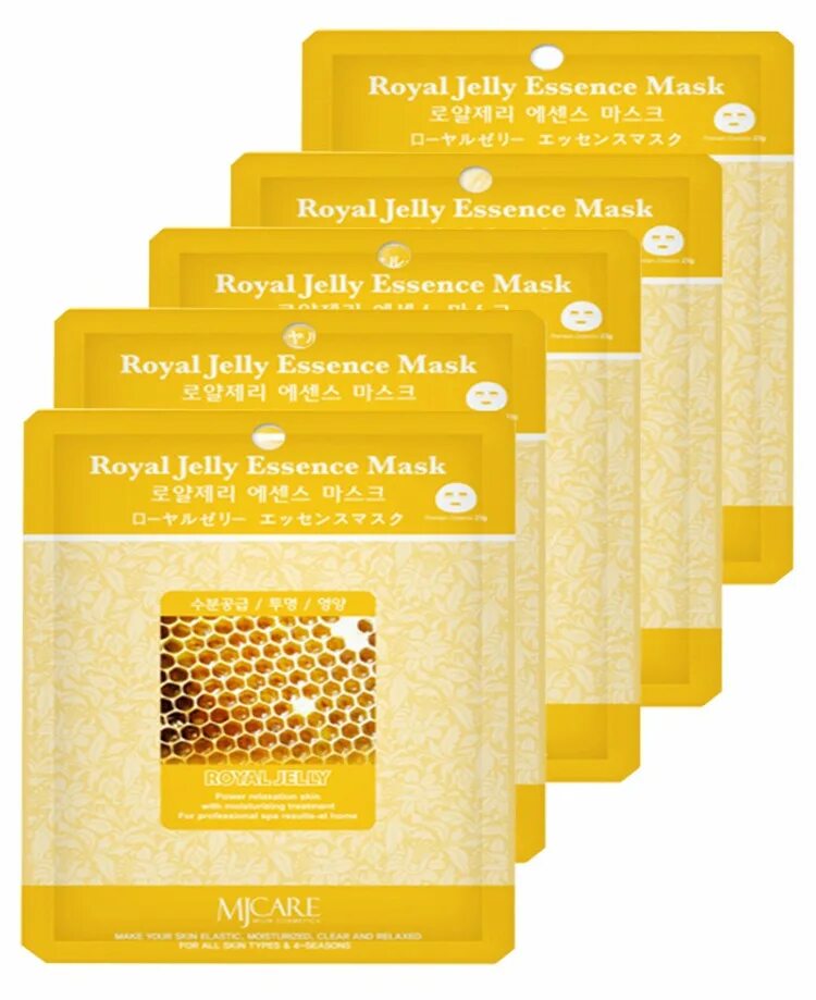 Маска royal jelly. Корейская маска с пчелиным молочком для лица. Корейская тканевая маска с маточным молочком. Привеклиник маска тканевая для лица с маточным молочком. MJCARE маски для лица с пептидами.