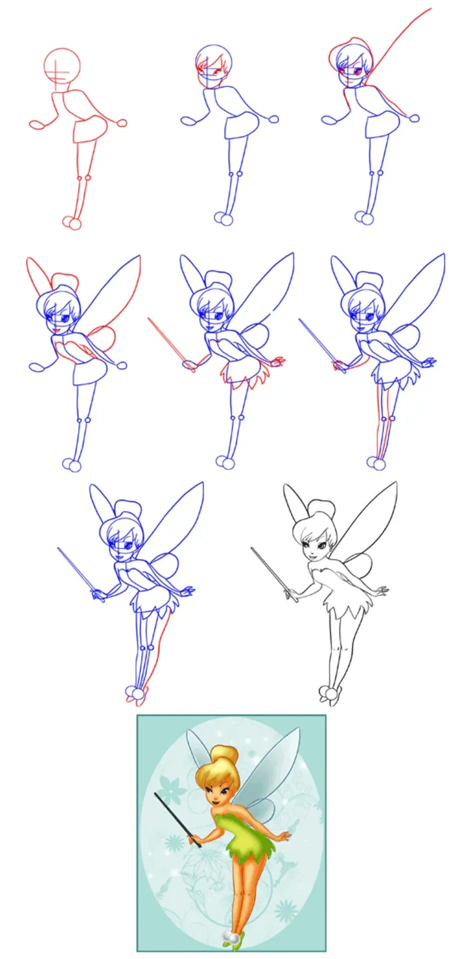 Рисунок феи поэтапно. Фея пошаговое рисование. Как нарисовать фею легко. Фея карандашом. Поэтапное рисование феи.