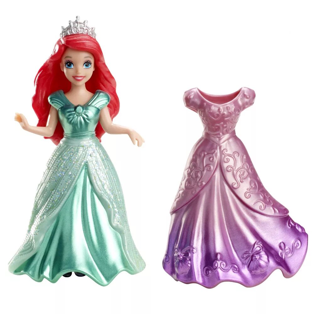 Принцессы диснея купить. Кукла Ариэль Маттел. Mattel принцессы Disney Magiclip. Кукла принцесса Ариэль Disney. Мини принцессы Диснея Magiclip.