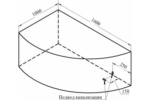 Акриловый размер угловой