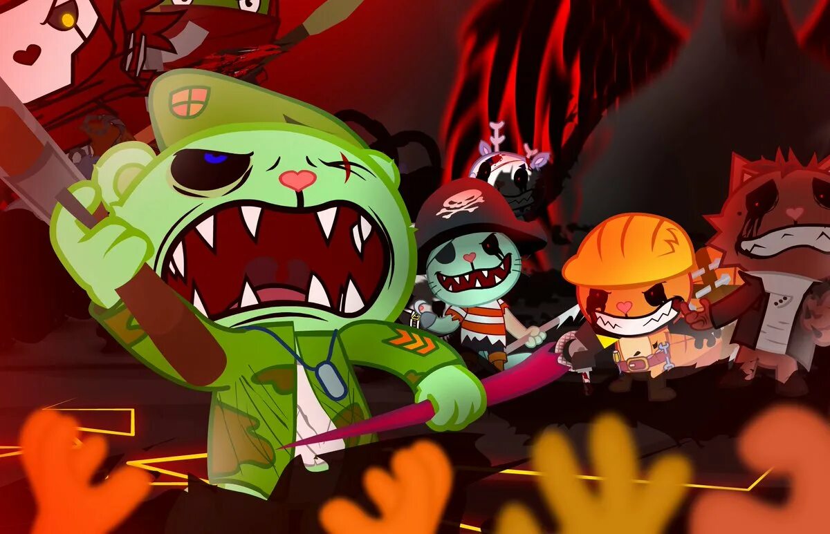 Happy tree friends amnesia. Флиппи амнезия. Обри анкрум happy tree friends. Флиппи и флаки. 5.