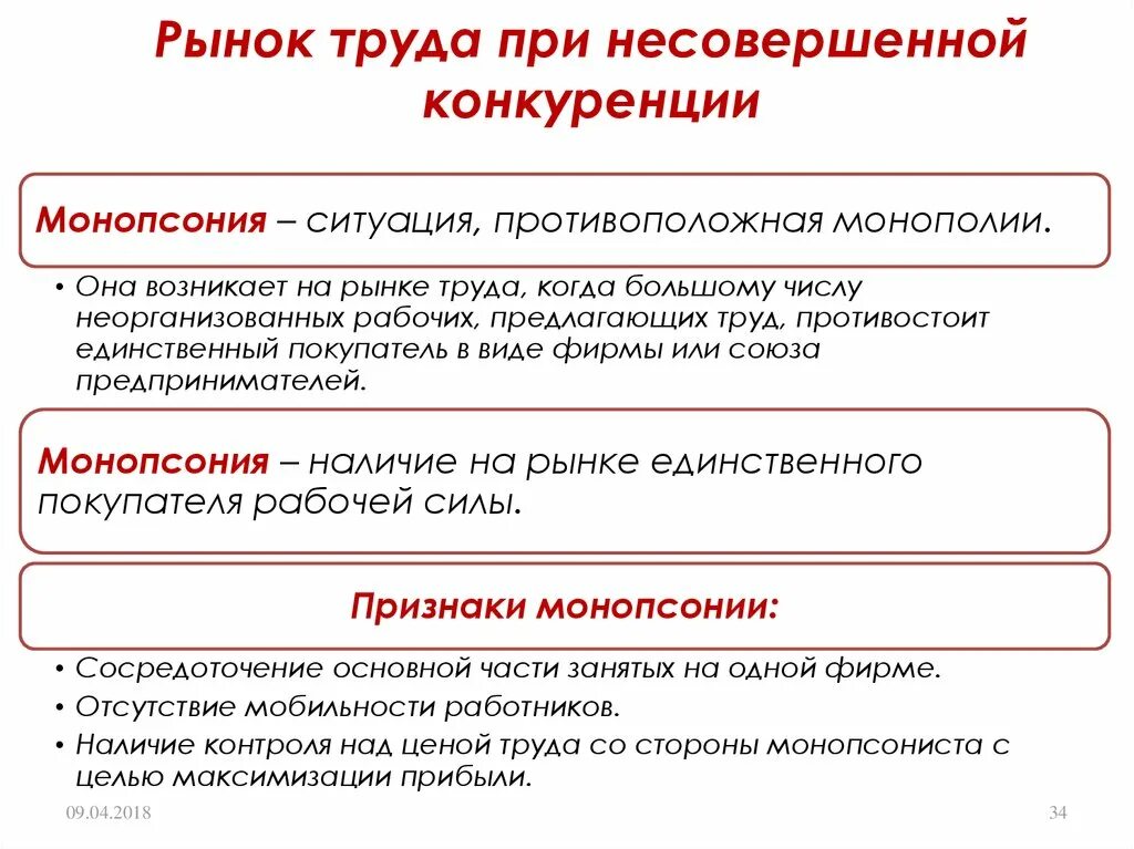 Рынок труда в условиях несовершенной конкуренции. Особенности совершенного и несовершенного рынков труда. Формы несовершенной конкуренции на рынке труда.. Совершенная конкуренция на рынке труда. Конкуренция на рынках сбыта