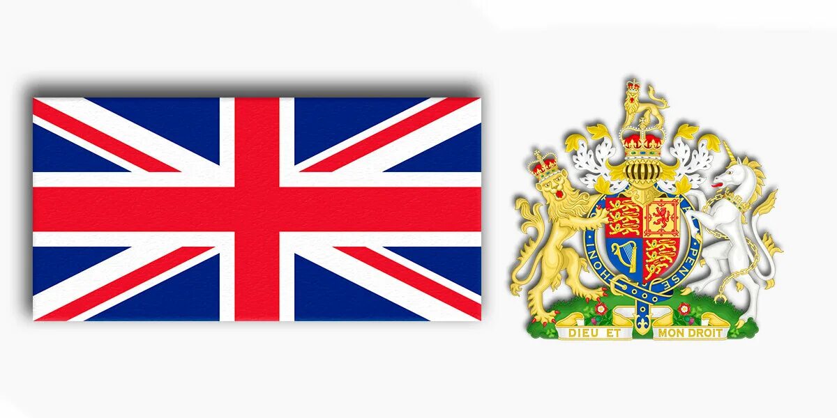 Символ великобритании 5 букв. Флаг и герб Великобритании. Флаг королевства Англии. Флаг Британии с гербом. Англия флаг и герб.