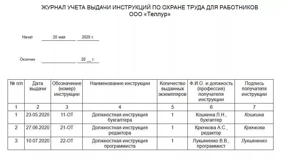 Инструкция по ведению трудовых инструкций. Охрана труда журнал выдачи инструкций. Журнал учета выдачи инструкций по охране труда для работников. Журнал учета инструкций по охране труда для работников образец. Журнал учета инструкций по охране труда как заполнять.