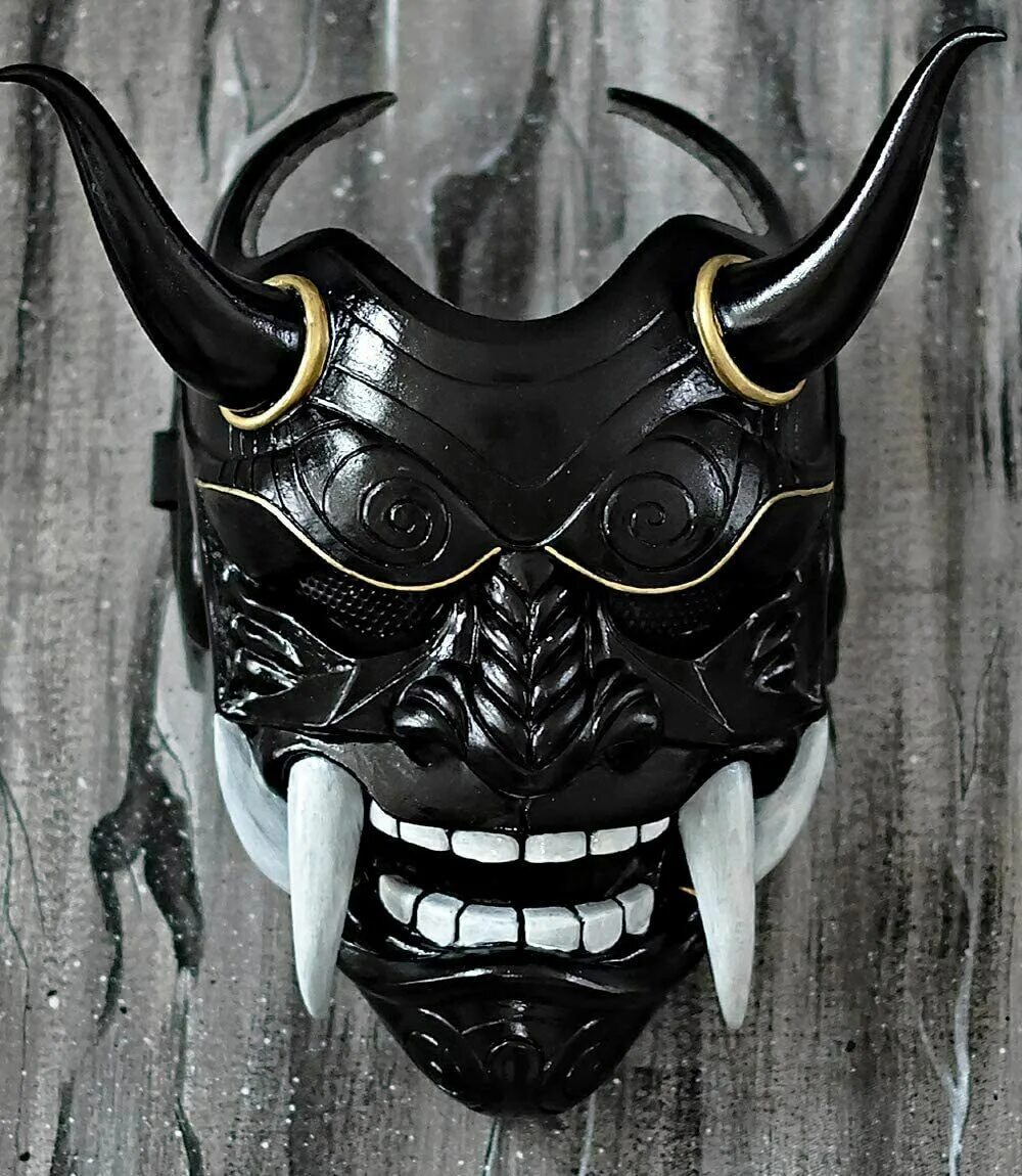 Японская маска Hannya самурая. Маска они Самурай. Маска Кабуки демон. Oni демон Самурай маска. Японская маска они