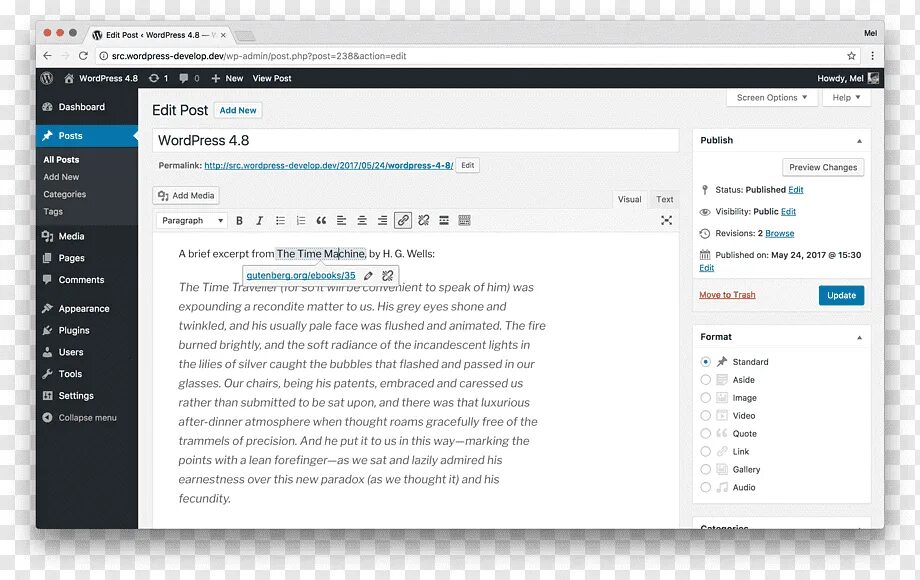 Tags php page