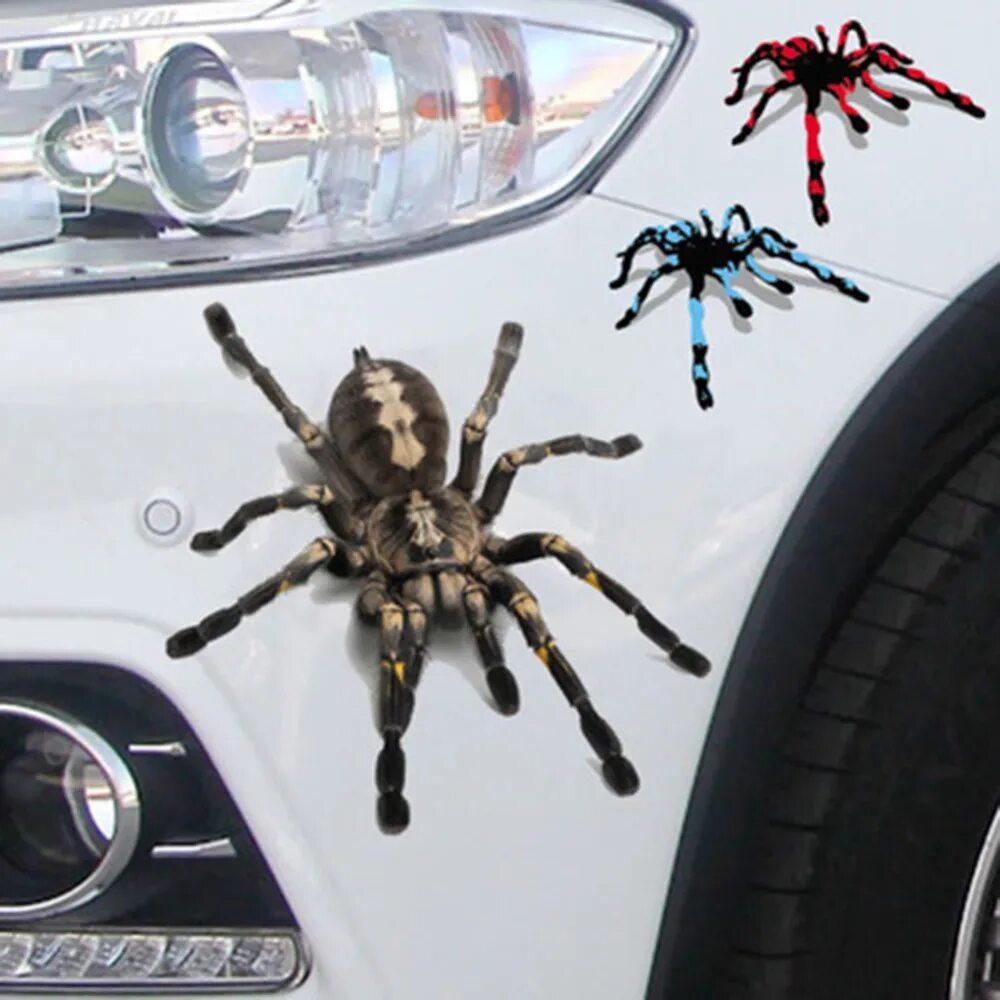 Машина паук. Паук наклейка на машину. 3d наклейки на автомобиль. 3d паук наклейки на авто. Включи машинка паук