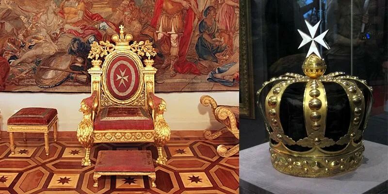 Польский престол. Мальтийская корона Павла 1. Корона магистра Мальтийского ордена. Трон императора Павла 1. Трон Мальтийский орден Эрмитаж.