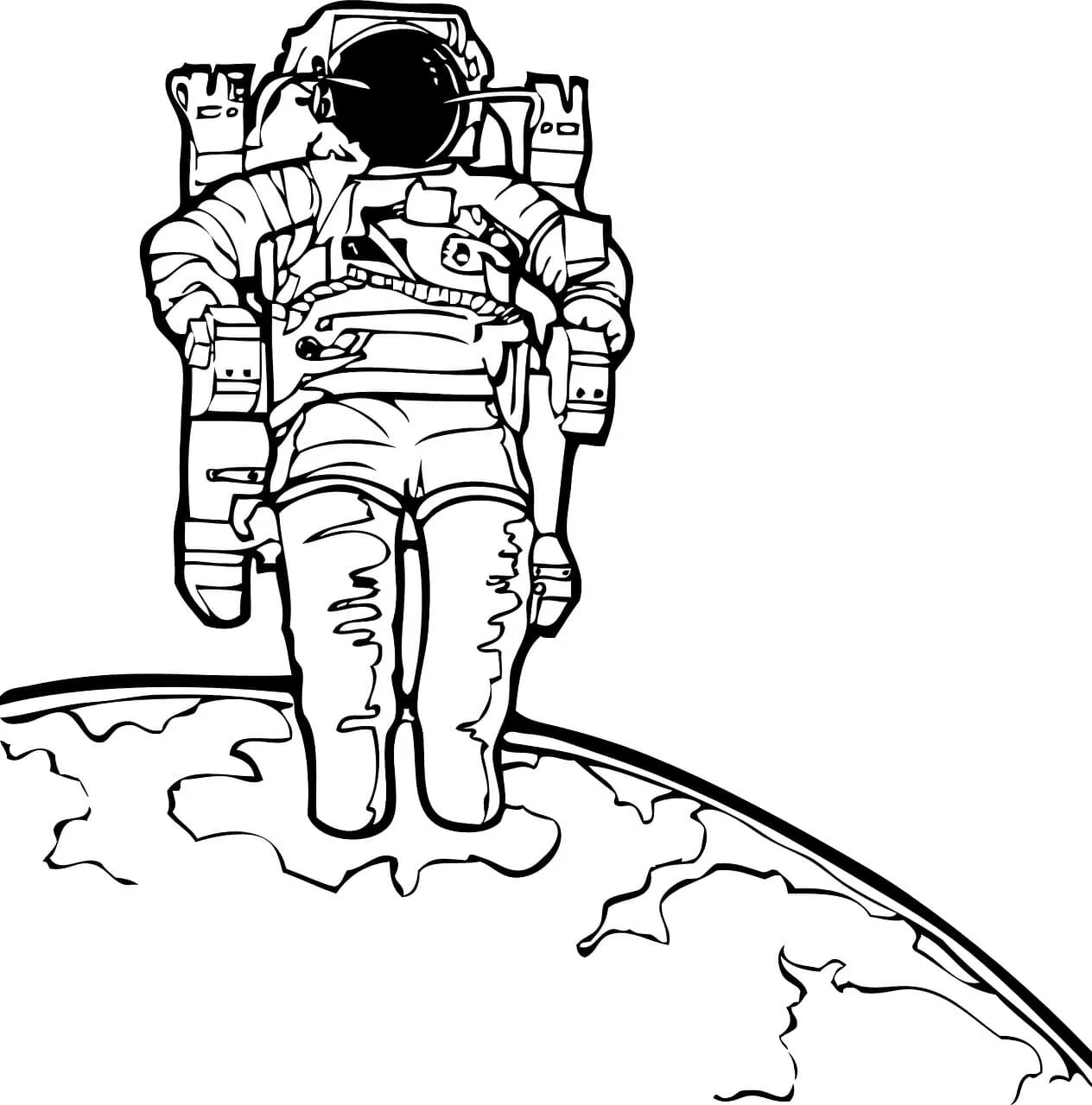 Раскраска космонавт в скафандре. Космонавт рисунок. Космонавт раскраска для детей. Скафандр раскраска для детей. Скафандр раскраска
