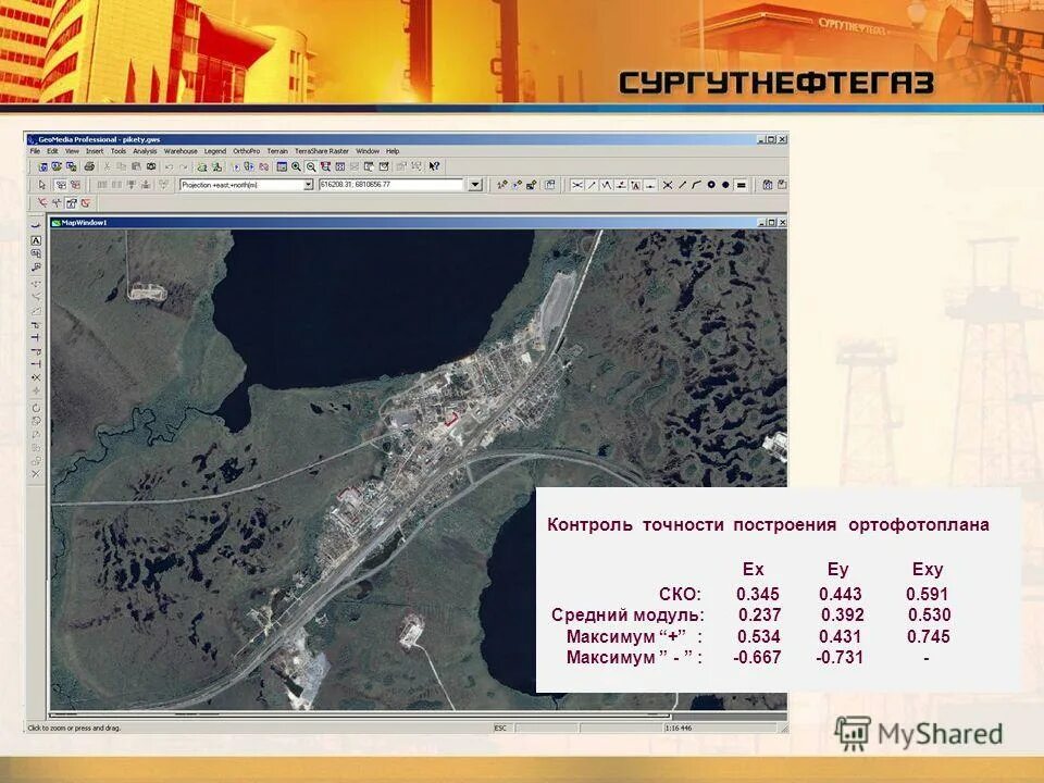 Сургутнефтегаз презентация. Контрольные точки для ортофотоплана. ГИС на скважине Сургутнефтегаз. Программа ГИС Сургутнефтегаза.