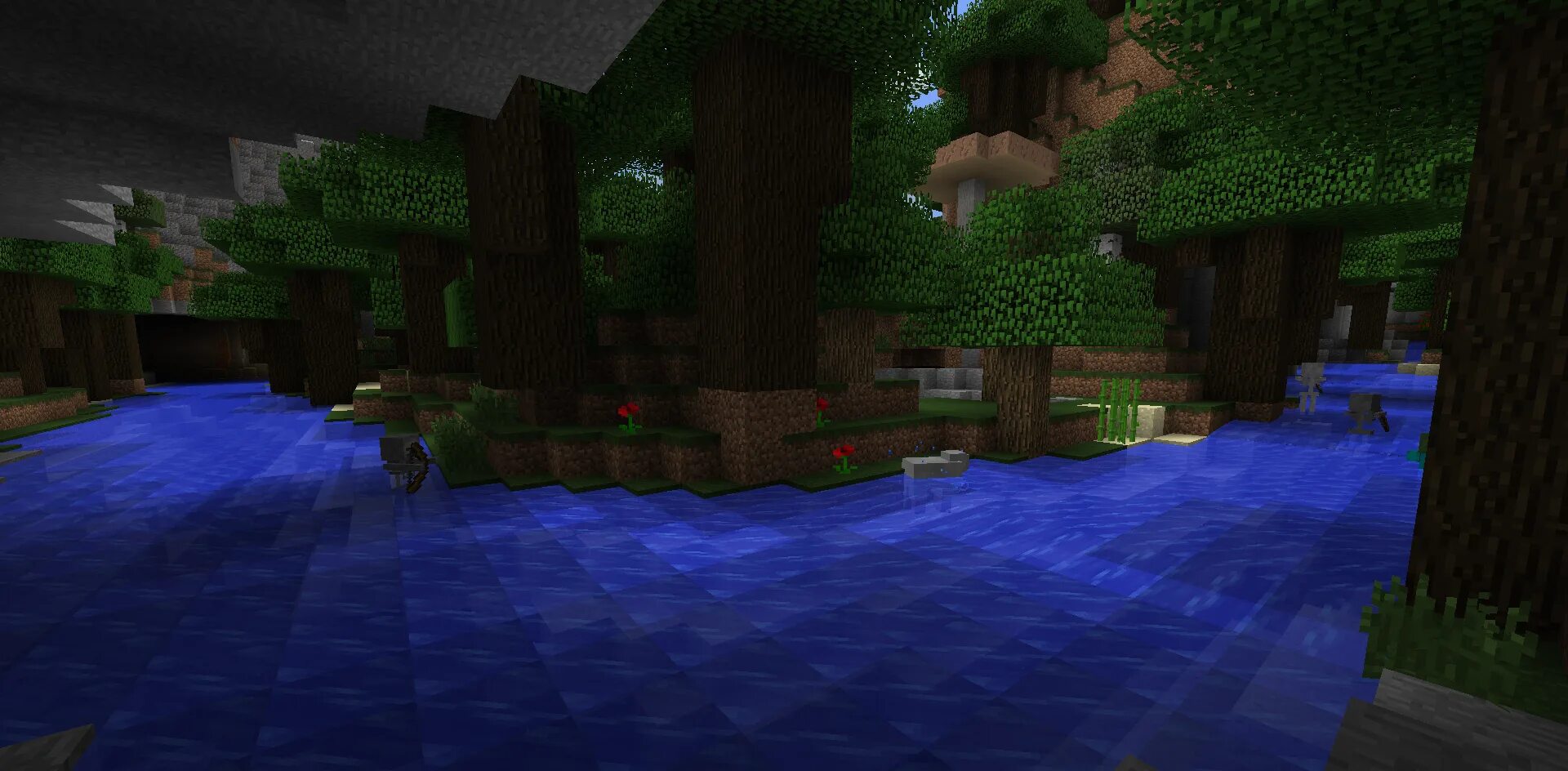 Мод на реалистичную воду. 5. Farseek 1. Ручей майнкаррф. Streams 1.