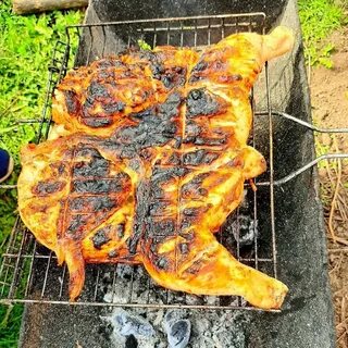 Курица на мангале целиком на решетке рецепт
