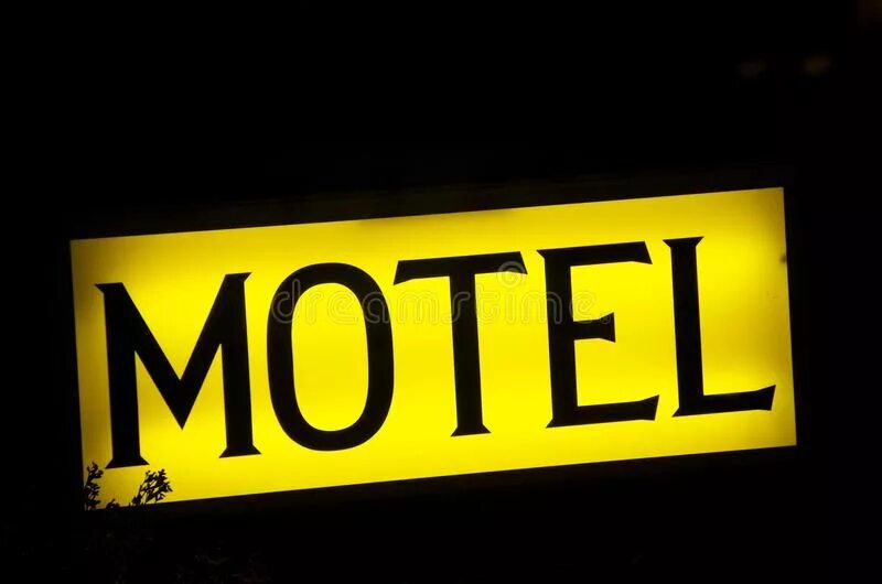 Мотель слова. Motel sign.