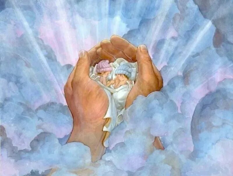 Чудесная судьба 1. Рука Бога. Младенец в руках Бога. Ангелы дети Бога. Ладони Бога.