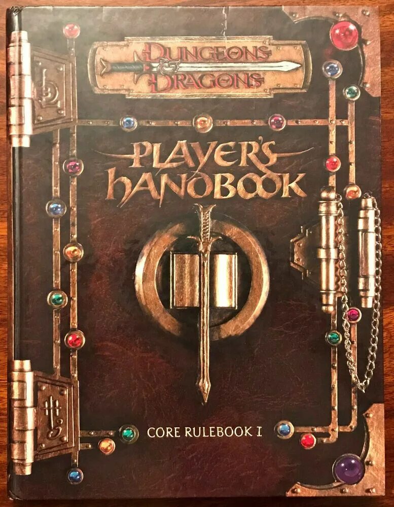 Dungeons and Dragons Handbook. DND book. Players Handbook. Book Core. Player book