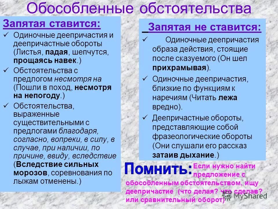 Предложение обстоятельство выраженное деепричастным оборотом обособляется. Особосленое обстоятельства. обособленные обстоятельства. вследствие запятая. обособленное обстоятельство с предлогом.