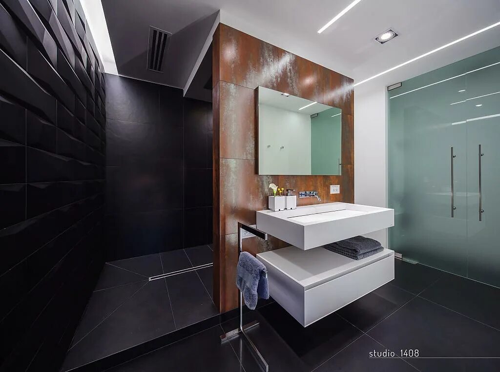 Квартира 05. Санузел холостяка. Санузел для холостяка фото. Modern Apartment WC Design. Ванна для холостяка дизайн интерьера фото.