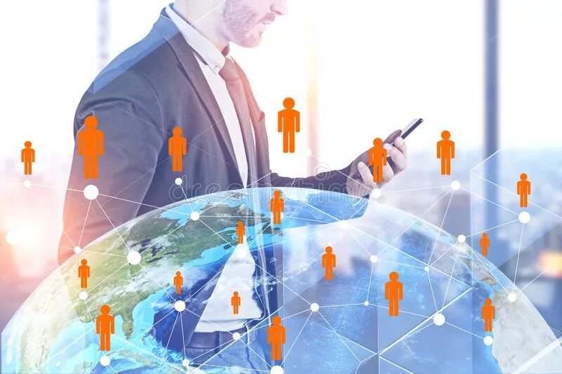 Global people. Security на фоне техники. essential globally people.