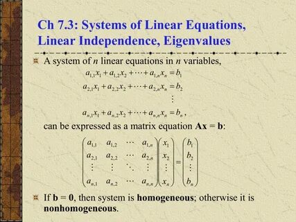 Equation system