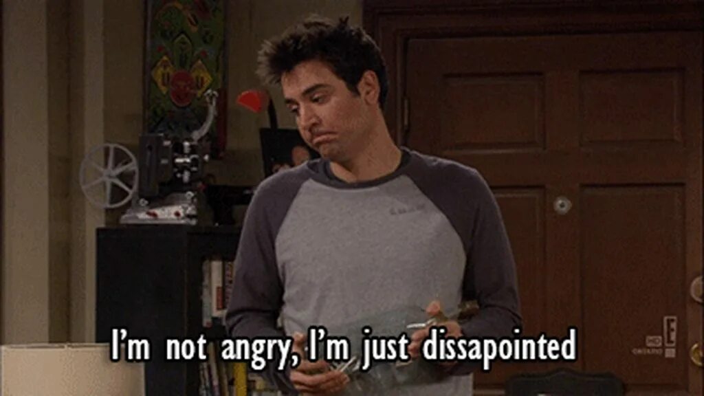 I m not bothered. I&#039;m not mad i&#039;m just disappointed. just disappointed. тед мосби гиф. гифка i am ted mosby the architector.